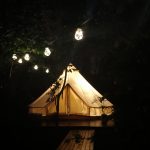 tent onder de regen