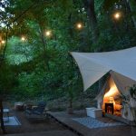 tent in het bos
